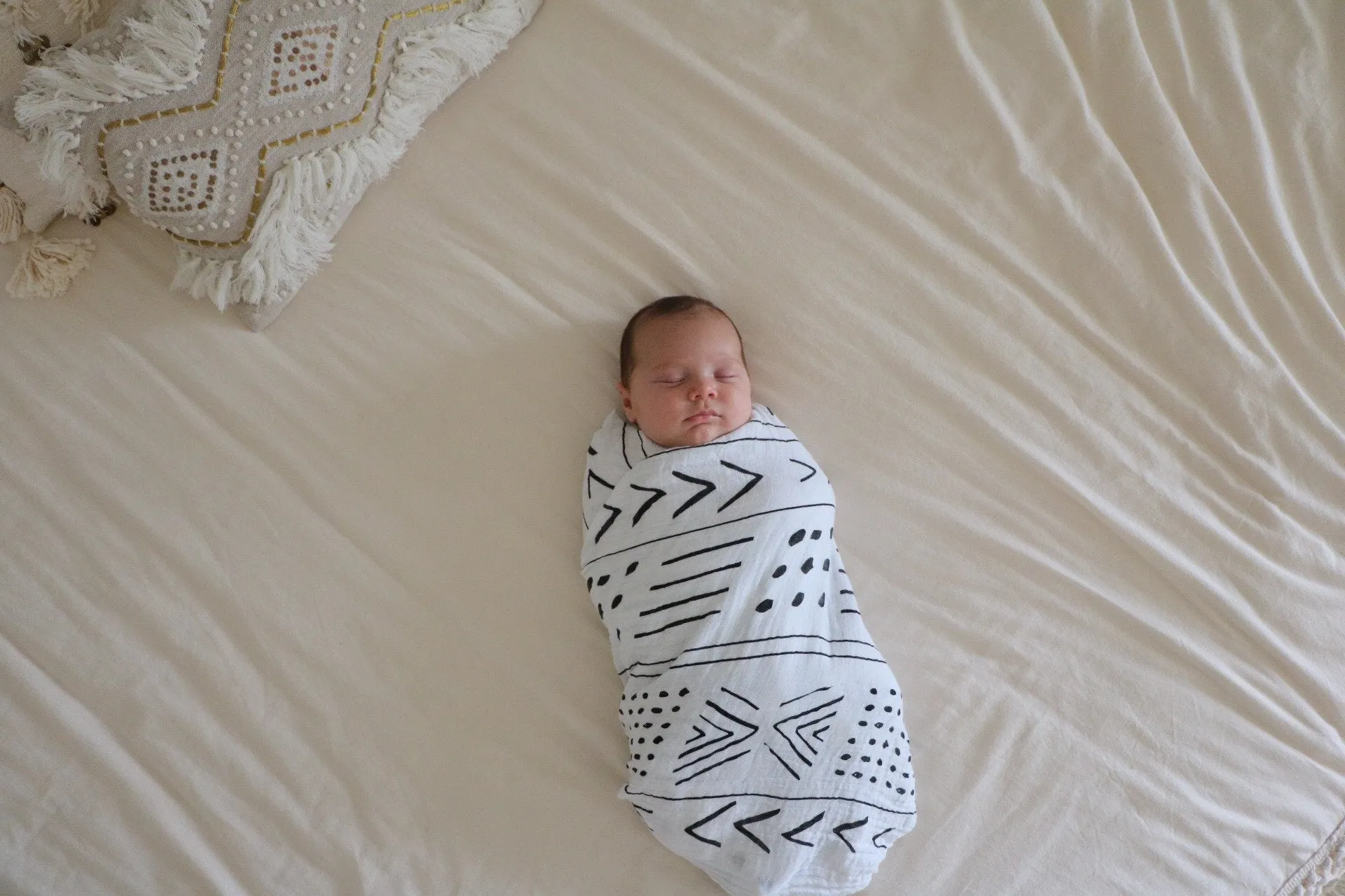 Organic Swaddle -  Mud Cloth 