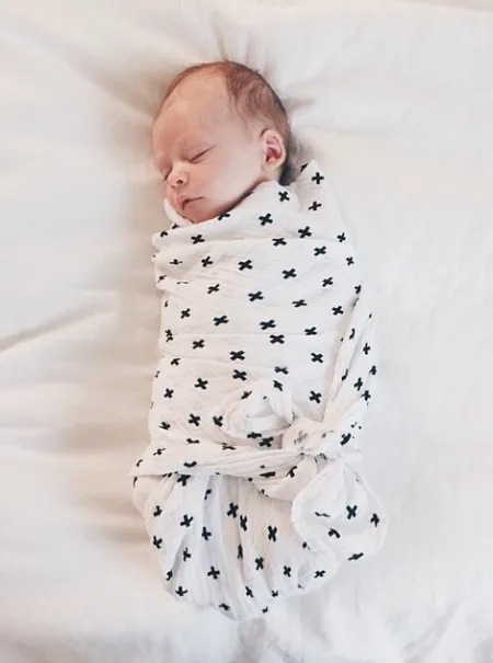 Organic Swaddle -  Swiss Cross