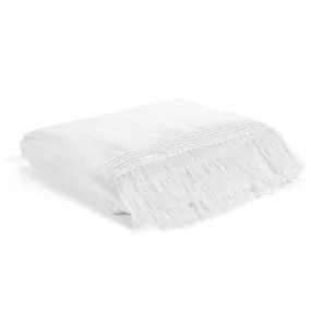 Organic Swaddle -   White Fringe