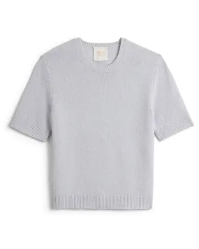 Pale Grey Audrey Crew CashmereTee