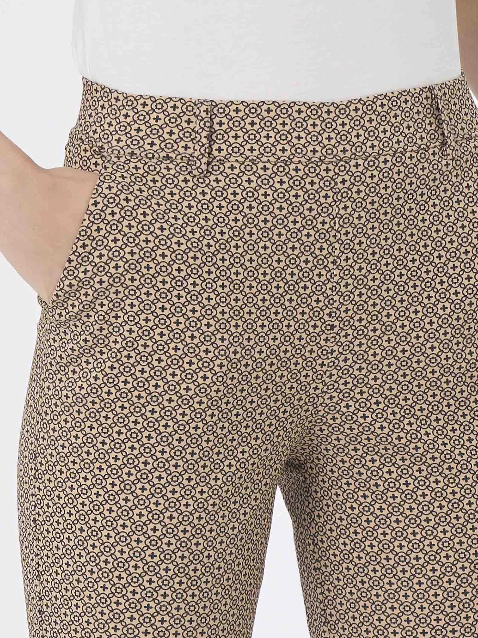 Pantalone a gamba dritta in Digital Compact - Fant. Irish Cream