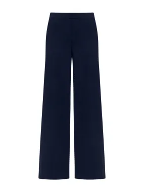 Pantalone a palazzo in Compact Light - Bleu