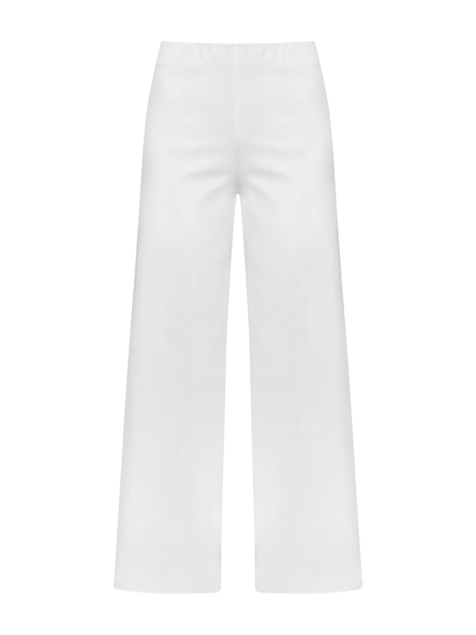 Pantalone ampio alla caviglia in Satin Power - Bianco