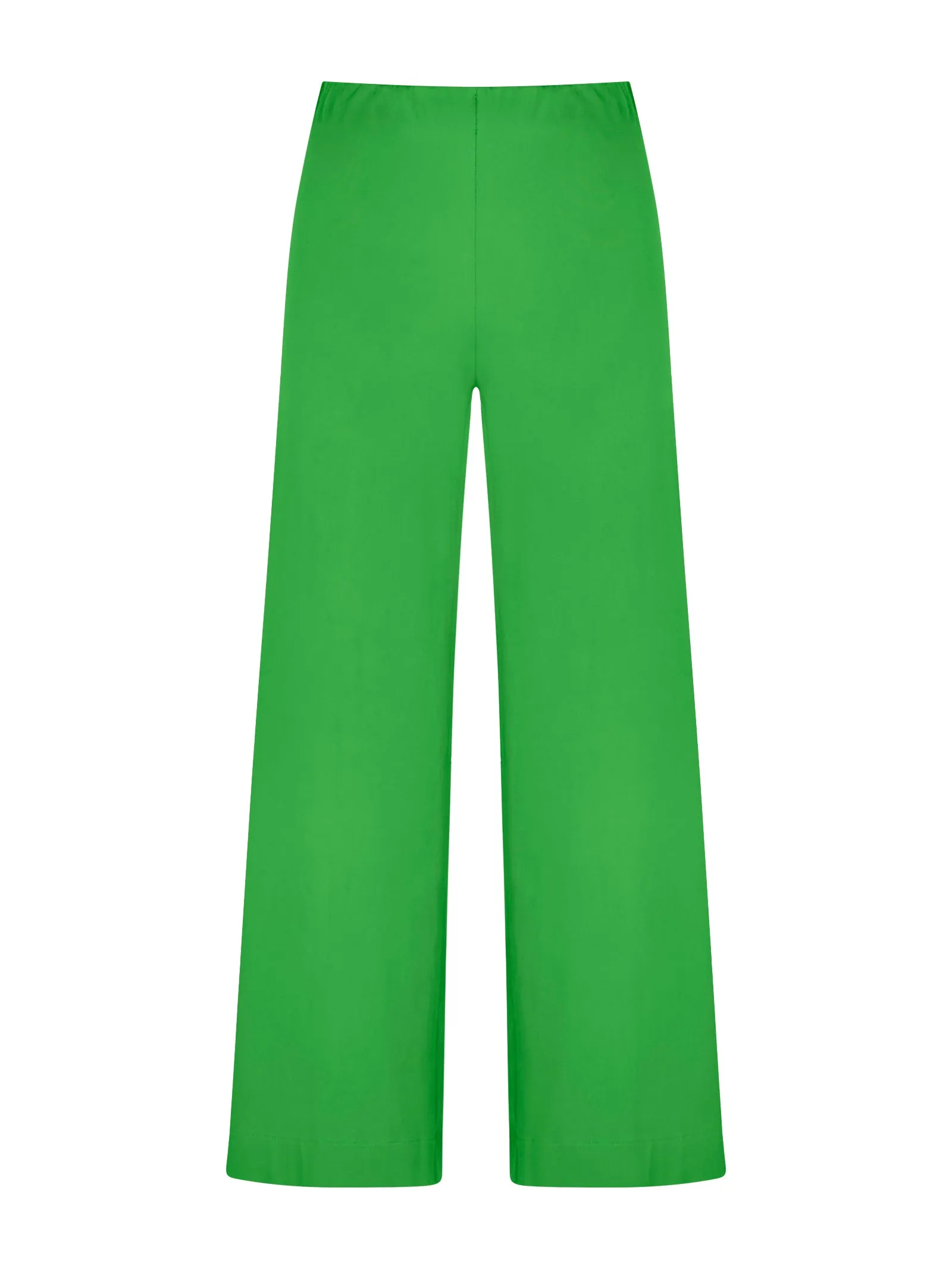 Pantalone ampio alla caviglia in Satin Power - Classic Green