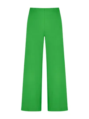 Pantalone ampio alla caviglia in Satin Power - Classic Green