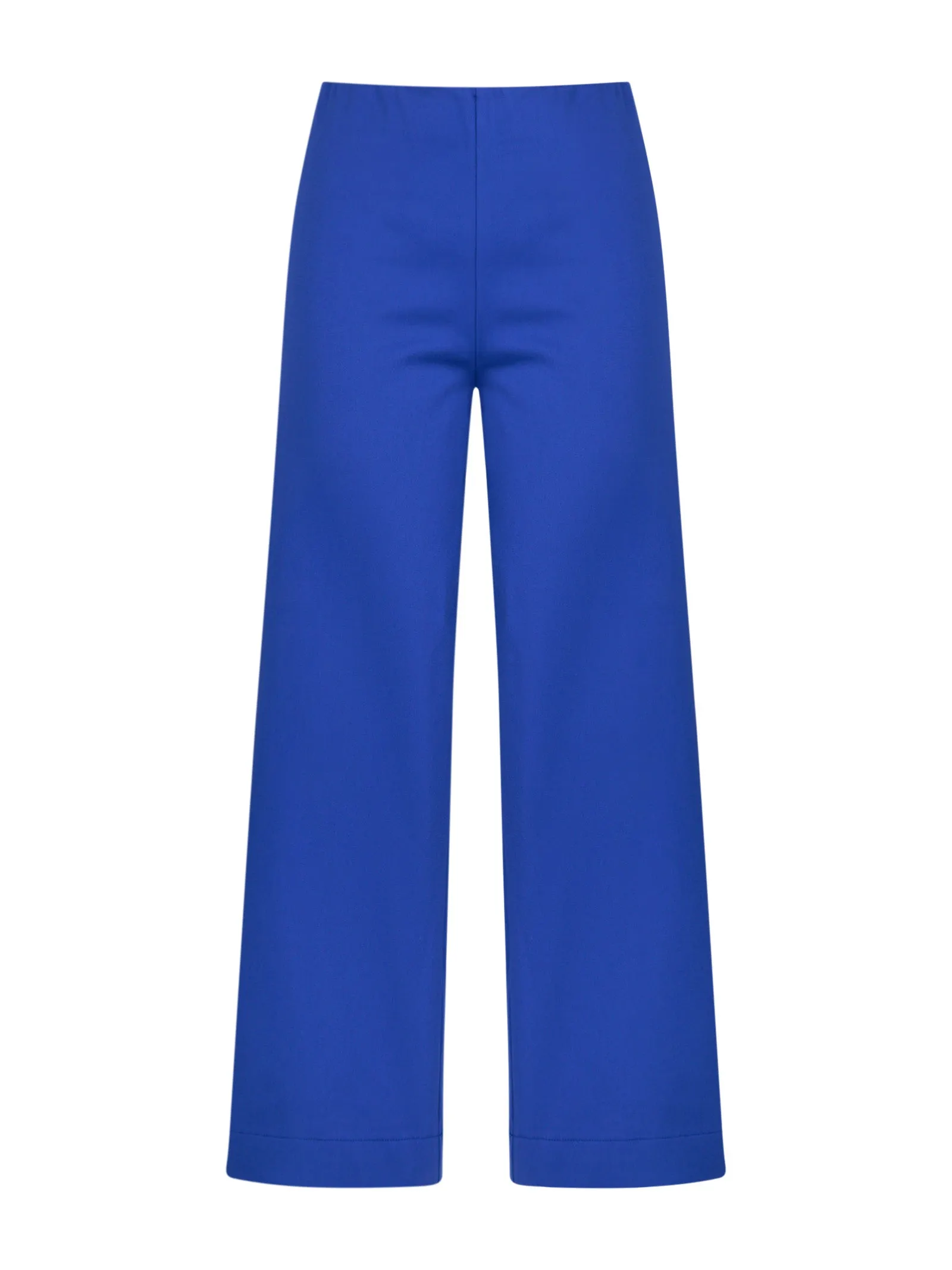 Pantalone ampio alla caviglia in Satin Power - Dazzling Blue