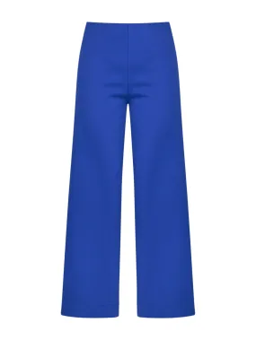 Pantalone ampio alla caviglia in Satin Power - Dazzling Blue