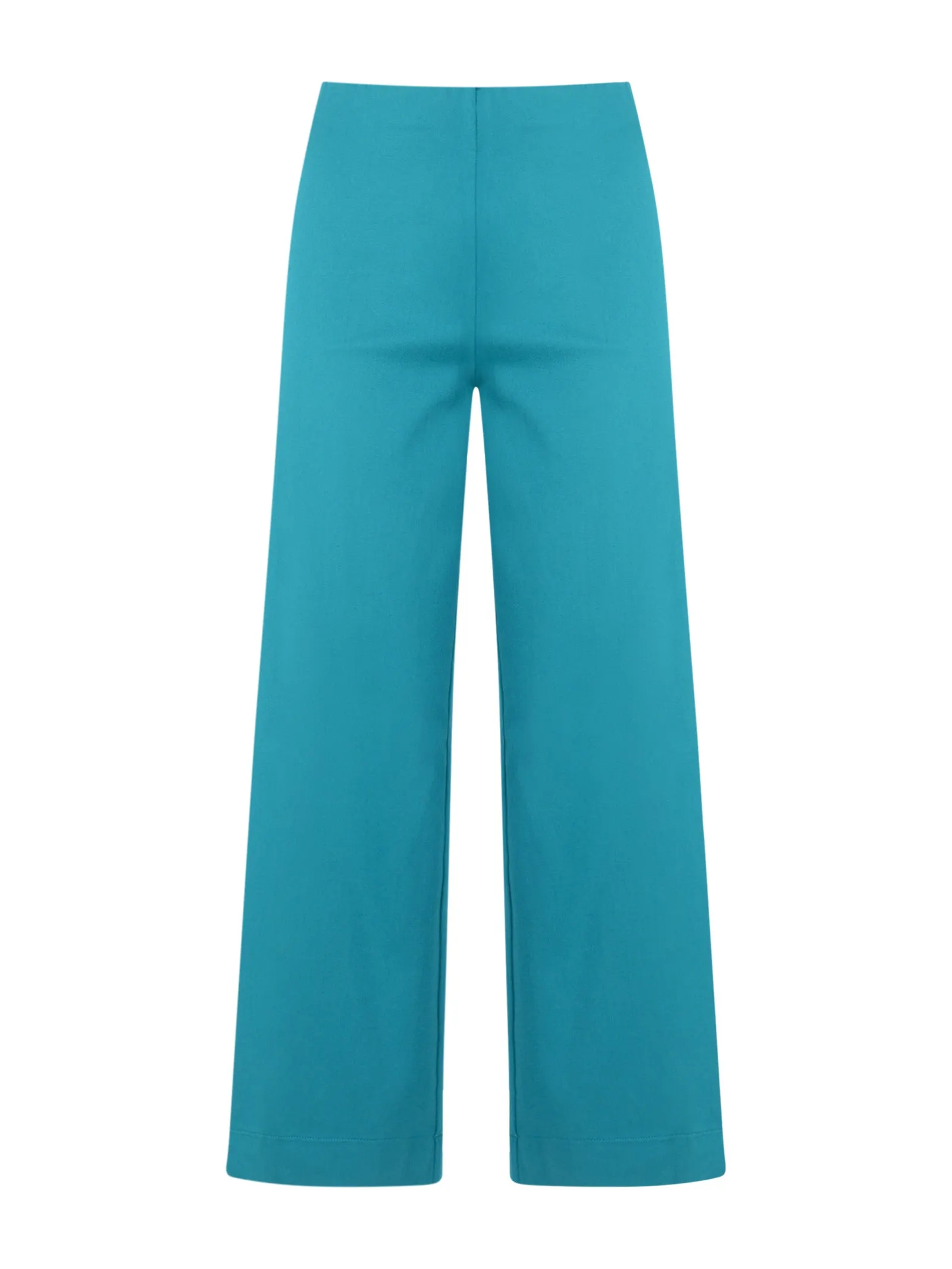 Pantalone ampio alla caviglia in Satin Power - Deep Lake