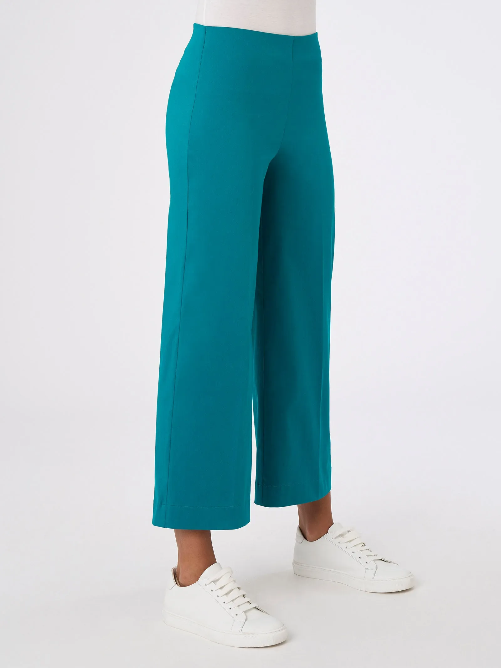 Pantalone ampio alla caviglia in Satin Power - Deep Lake