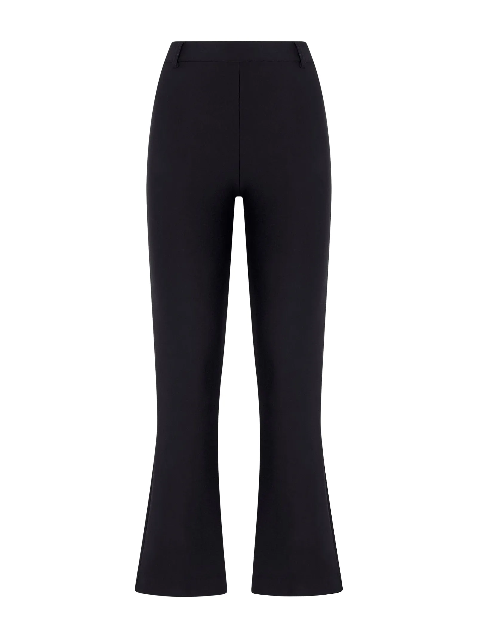 Pantalone flare in tessuto Compact - Nero