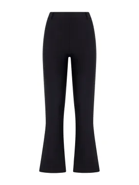 Pantalone flare in tessuto Compact - Nero