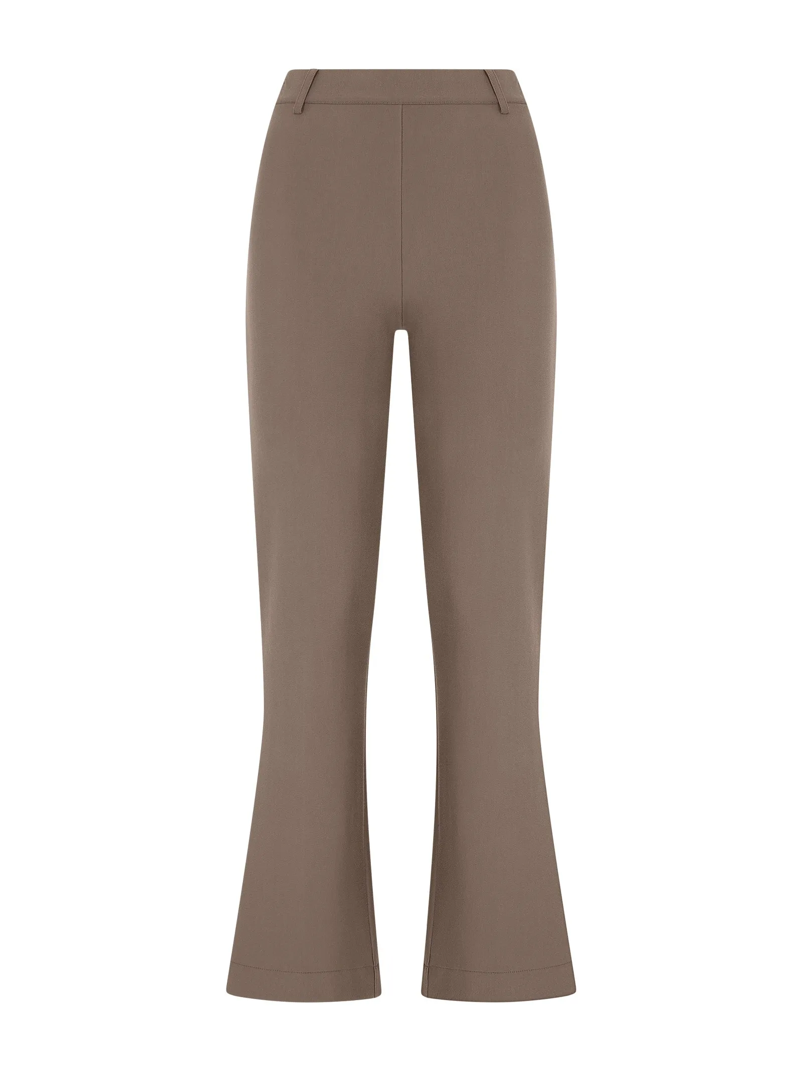 Pantalone flare in tessuto Compact - Pine Bark