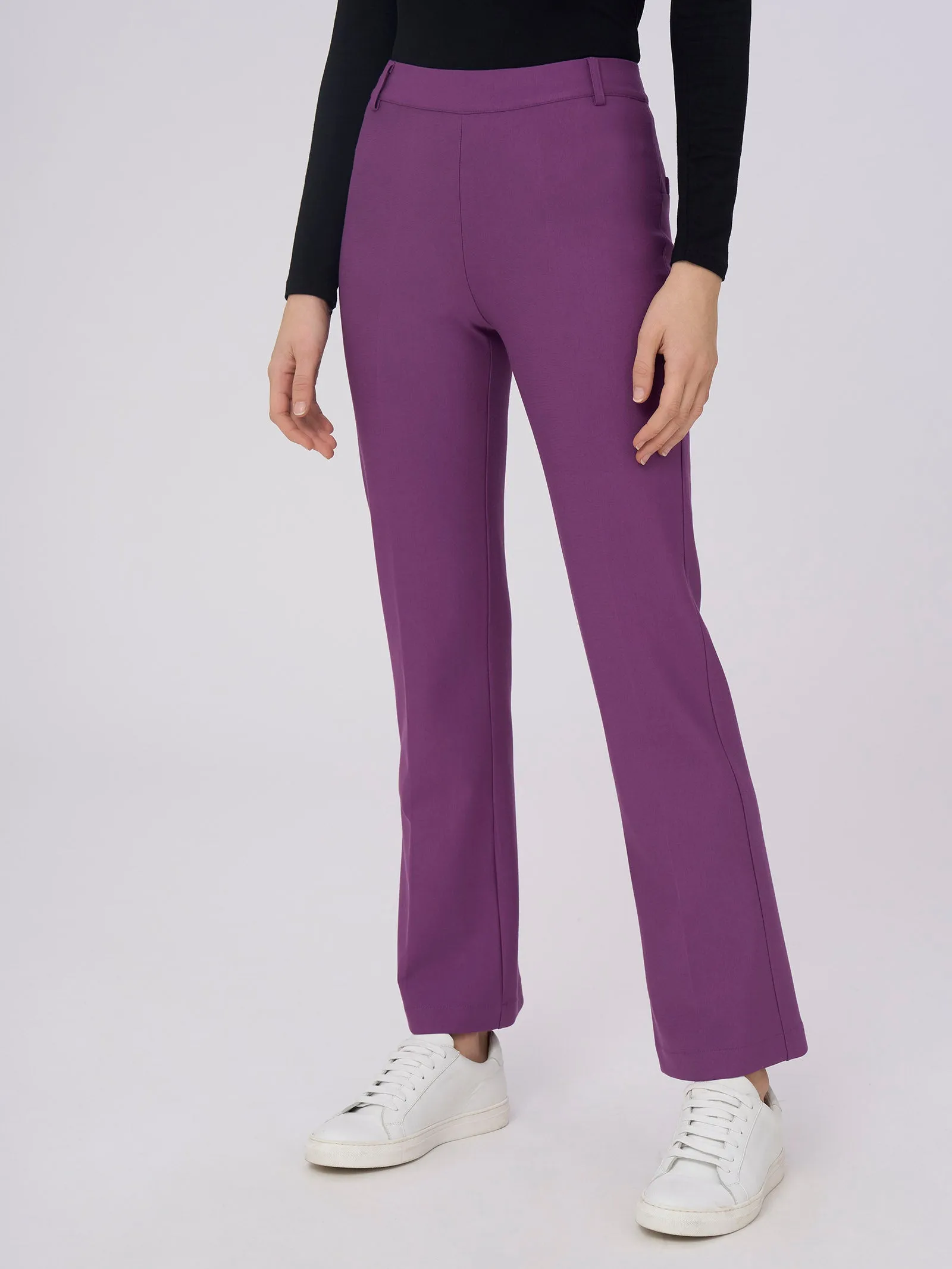 Pantalone flare in tessuto Compact - Sunset Purple