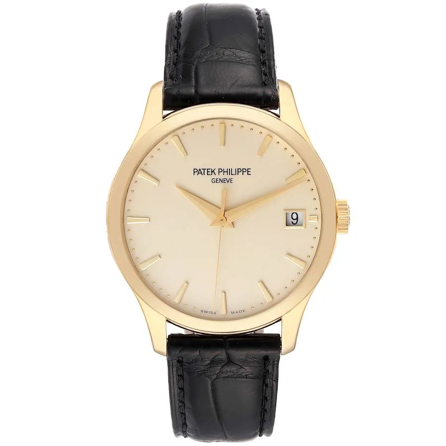 Patek Philippe Patek Philippe Calatrava Hunter Case (Reference 5227). A yellow gold automatic wristwatch with date.