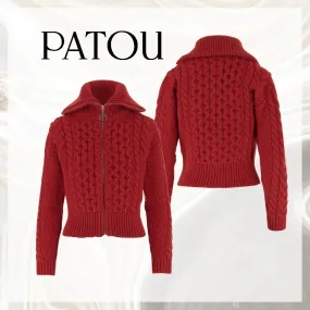 PATOU  |Wool Long Sleeves V-neck & Crew neck