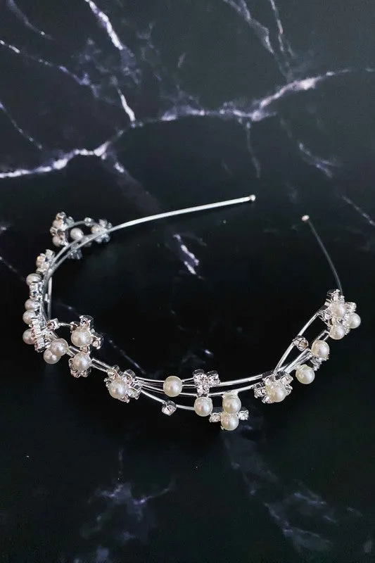 Pearl Flower Headband