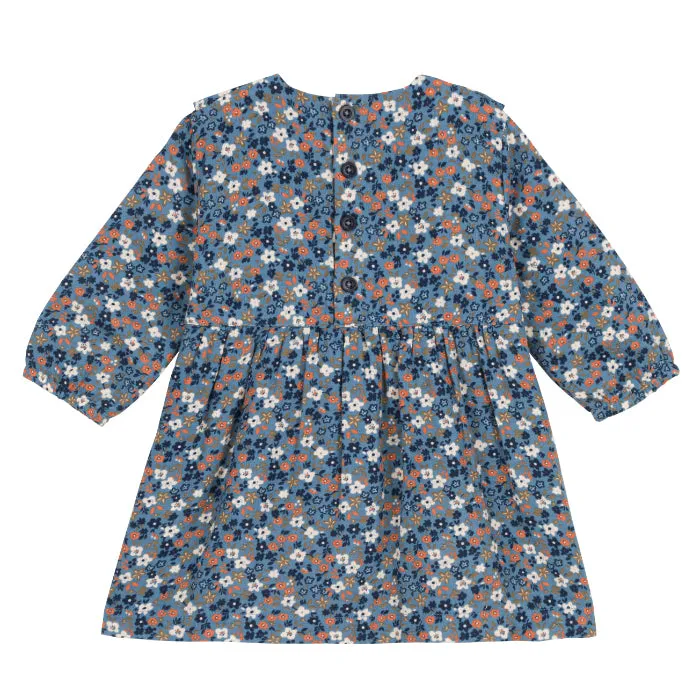 Petit Bateau Baby Charmeuse Dress Rover Blue Floral