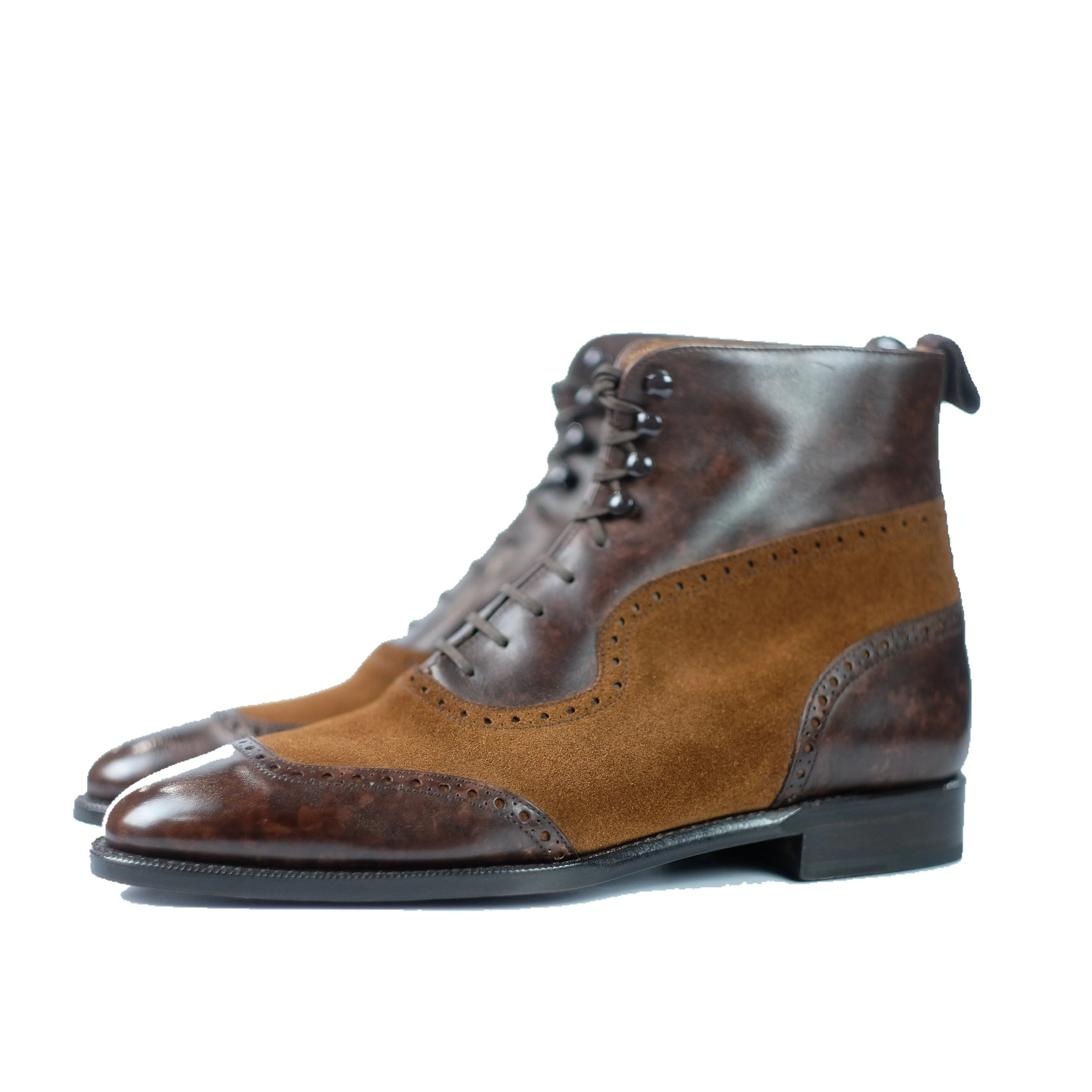 Pinehurst - MTO - Dark Brown Marble Patina / Snuff Suede - TMG Last - Single Leather Sole