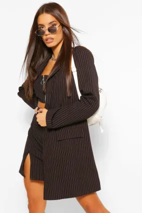 Pinstripe Boyfriend Blazer