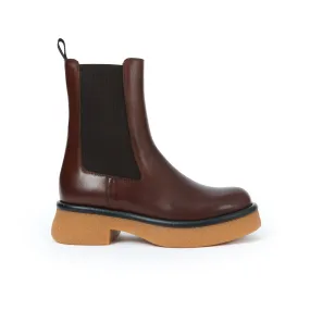 Plain chelsea boot mahogany brown