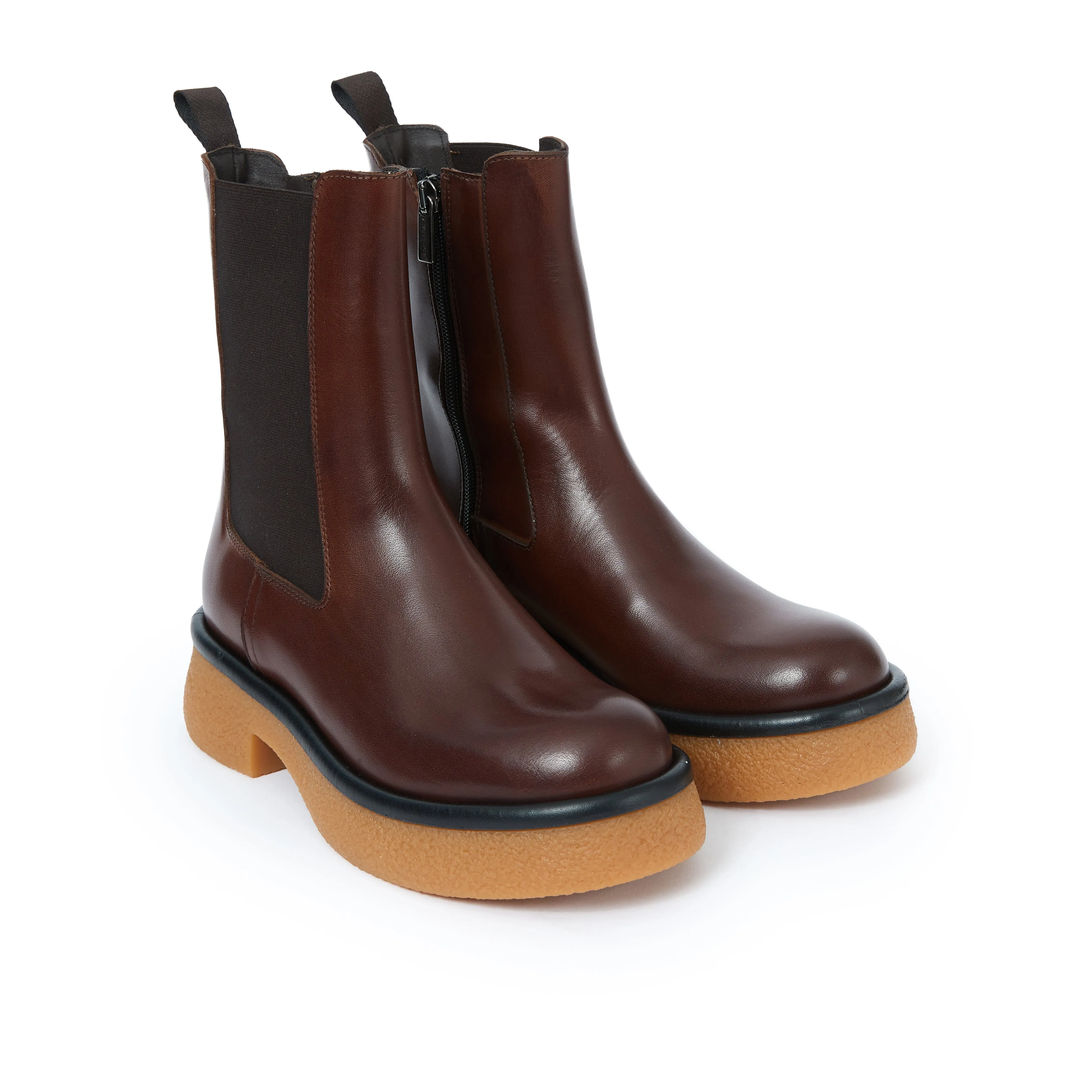 Plain chelsea boot mahogany brown