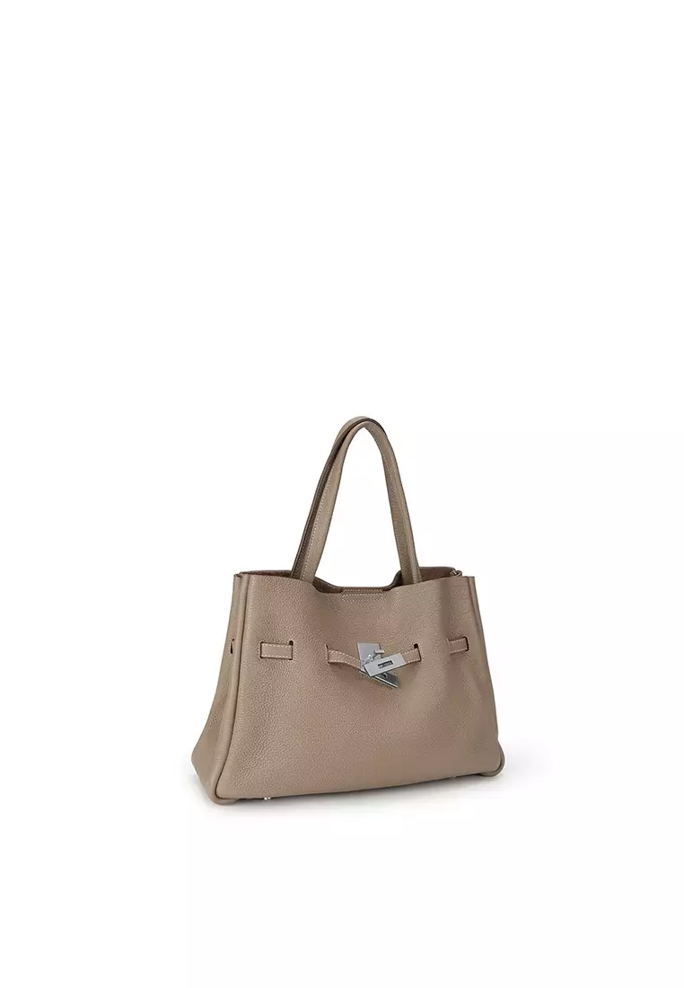 RABEANCO SAOIRSE Soft Structural Belt Tote Bag - Milkshake Latte