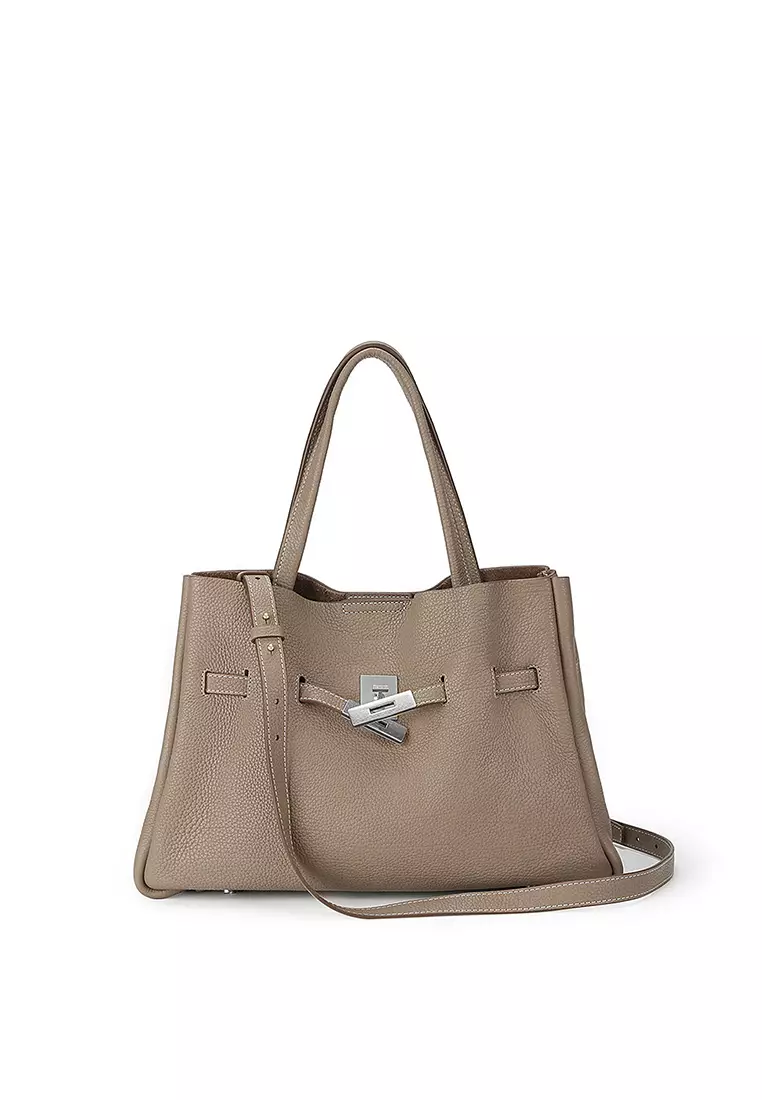 RABEANCO SAOIRSE Soft Structural Belt Tote Bag - Milkshake Latte