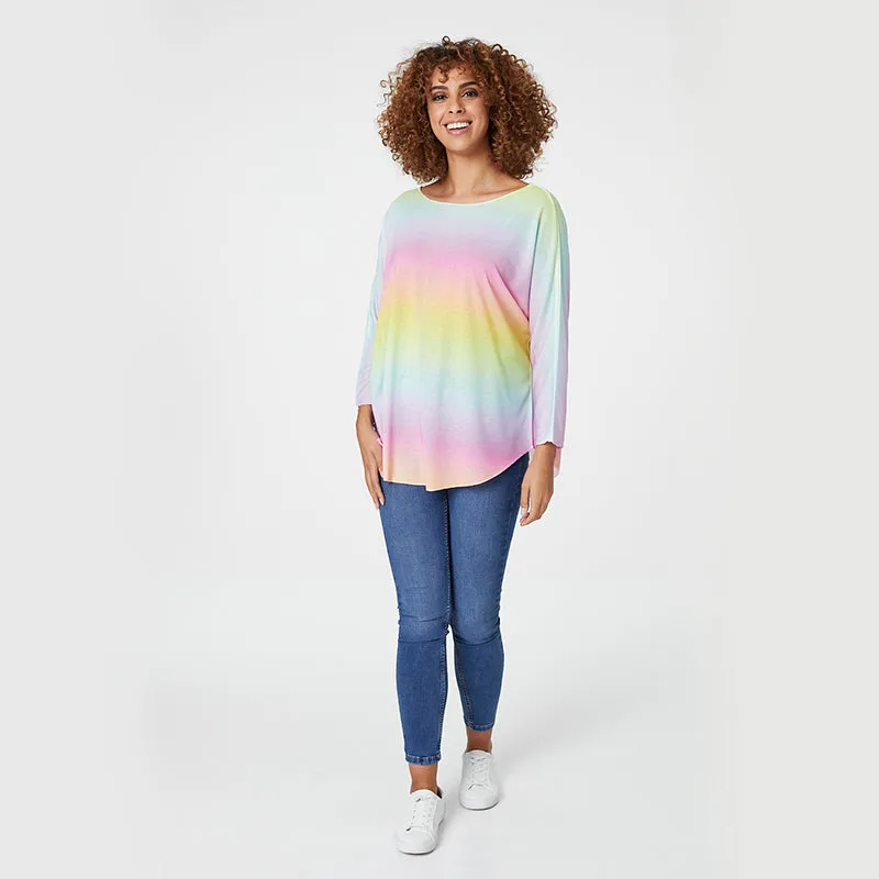 Rainbow Long Sleeve Thin Knit