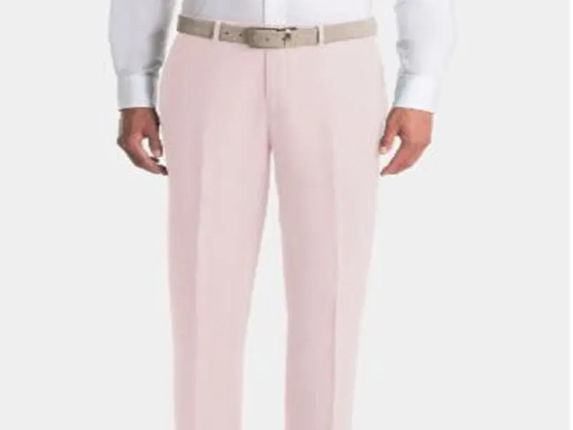 Ralph Lauren Men's Ultraflex Classic Fit Linen Pants Pink Size 44X32