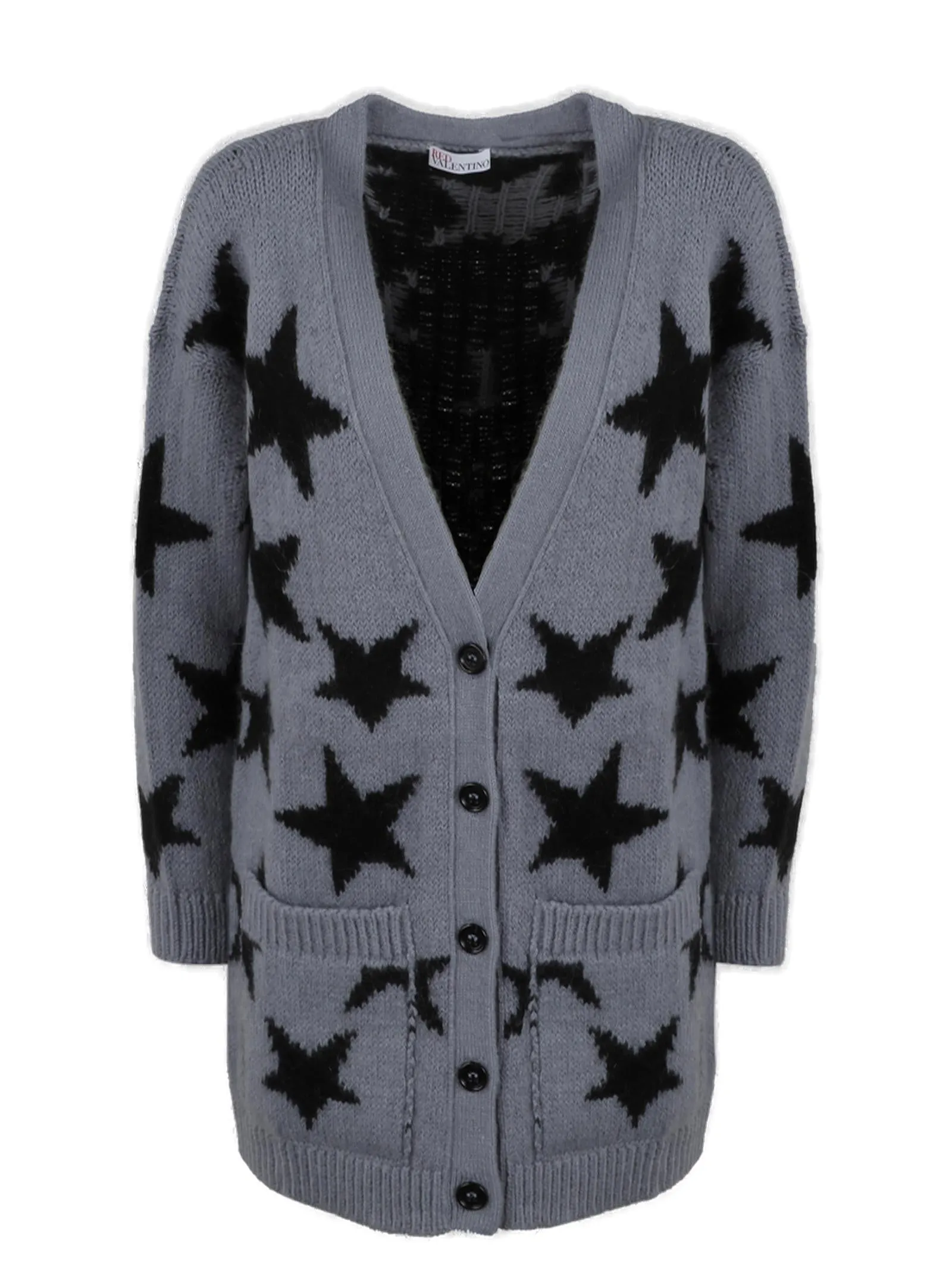 REDValentino Star Jacquard Long-Sleeved Cardigan