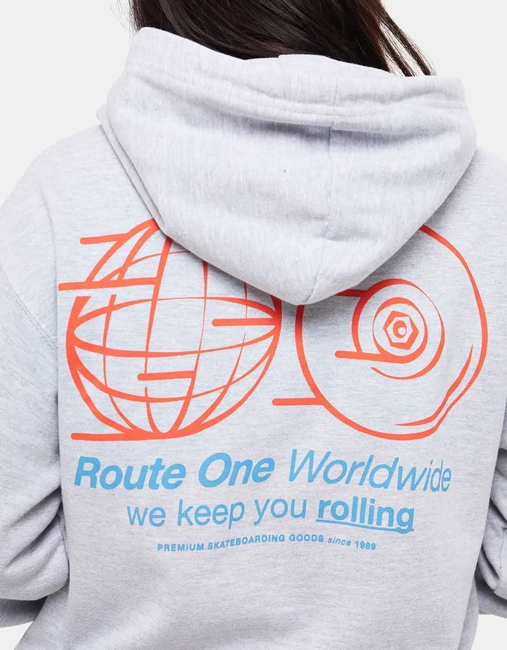 Route One Keep You Rolling Pullover Hoodie - Heather Grey