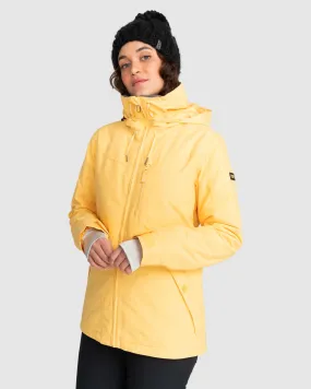 Roxy Womens Presence Parka Technical Snow Jacket - Sunset Gold | SurfStitch