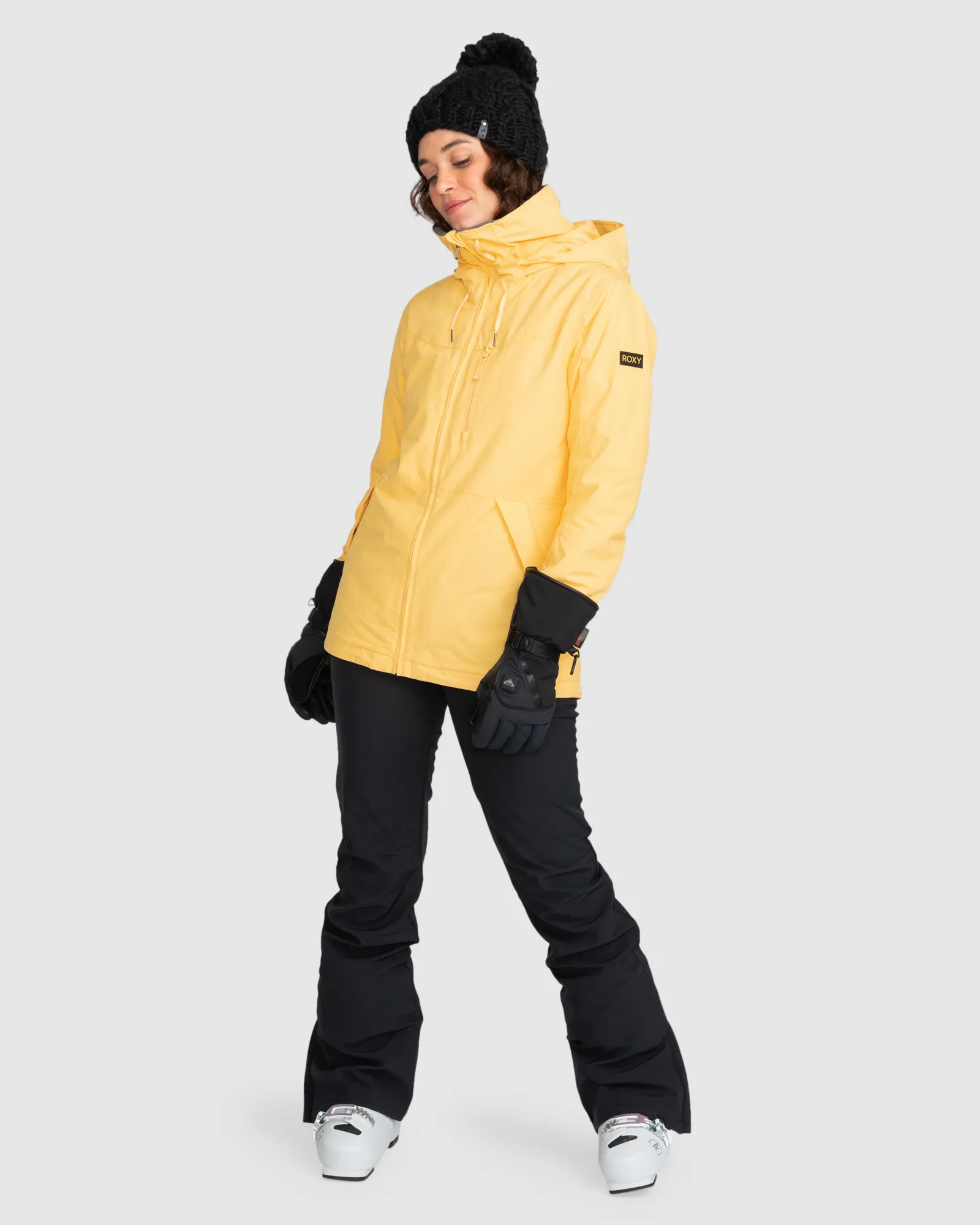 Roxy Womens Presence Parka Technical Snow Jacket - Sunset Gold | SurfStitch