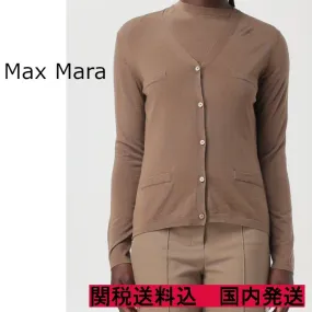 S Max Mara  |Wool Long Sleeves Plain Cardigans