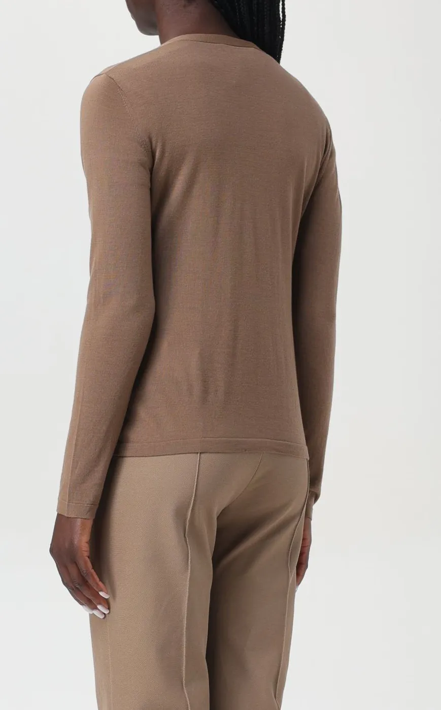 S Max Mara  |Wool Long Sleeves Plain Cardigans