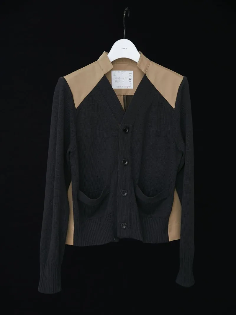 sacai  |Long Sleeves Plain Cotton Elegant Style Cardigans