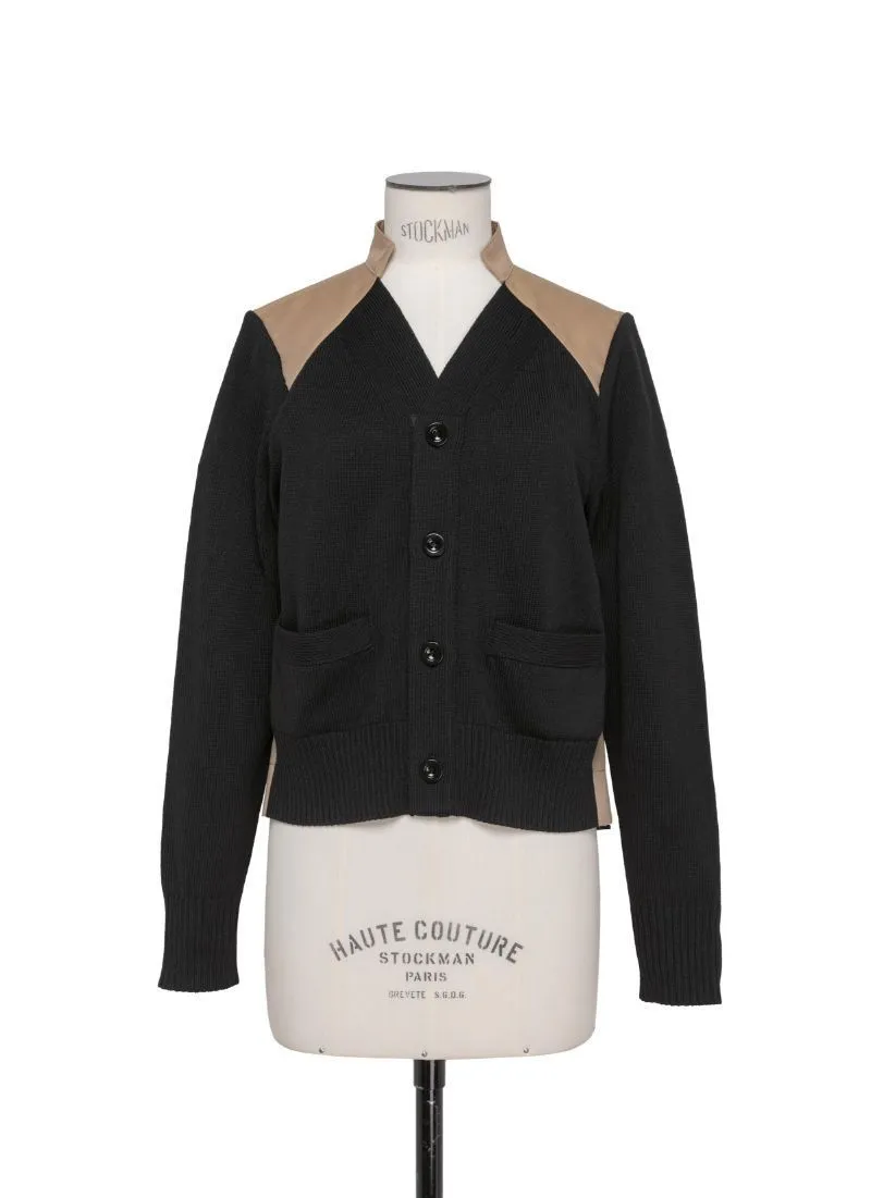 sacai  |Long Sleeves Plain Cotton Elegant Style Cardigans