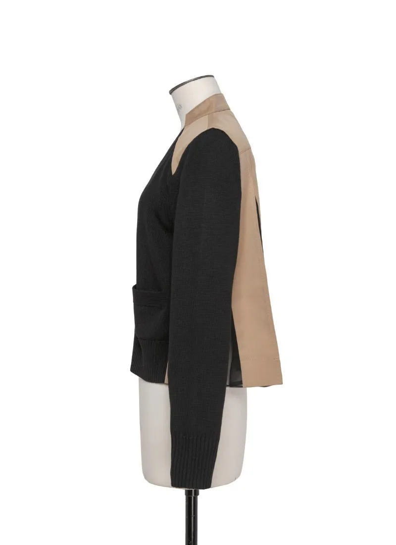 sacai  |Long Sleeves Plain Cotton Elegant Style Cardigans