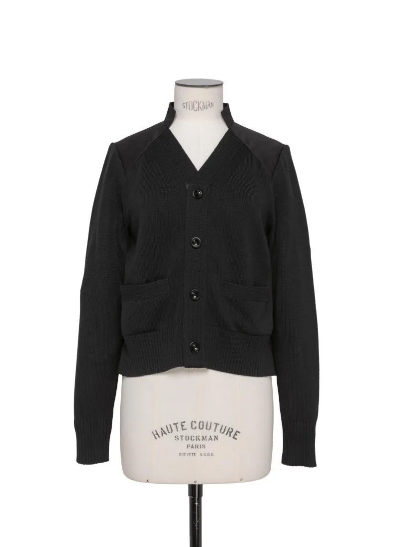 sacai  |Long Sleeves Plain Cotton Elegant Style Cardigans