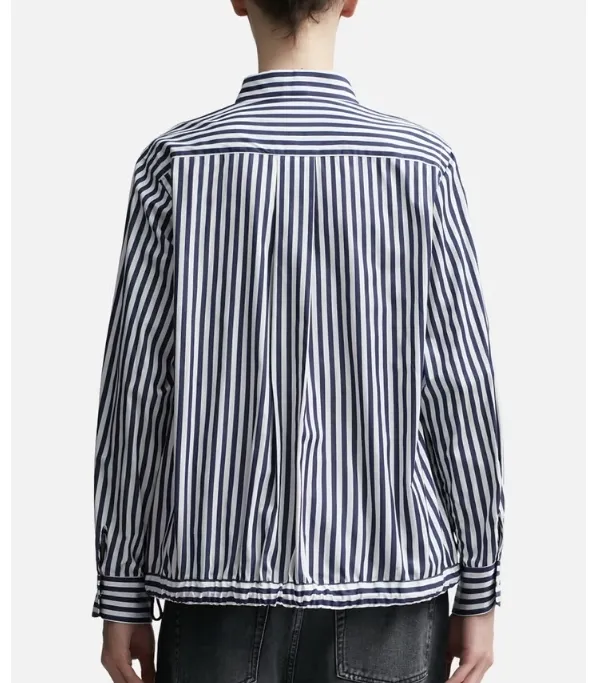 sacai  |Stripes Collaboration Long Sleeves Cotton Logo Designers