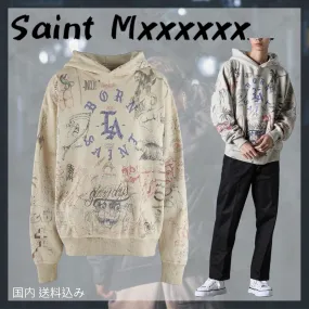 Saint Mxxxxxx  |Pullovers Unisex Sweat Street Style Collaboration