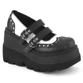 SHAKER-27 4 1/2 Wedge Blk/Wht