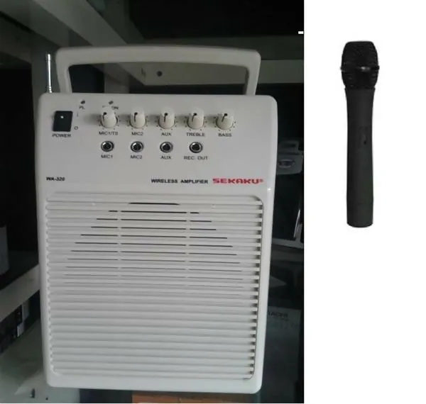 Sistema portatile 20watt con radiomicrofono vhf a singolo canale melchioni