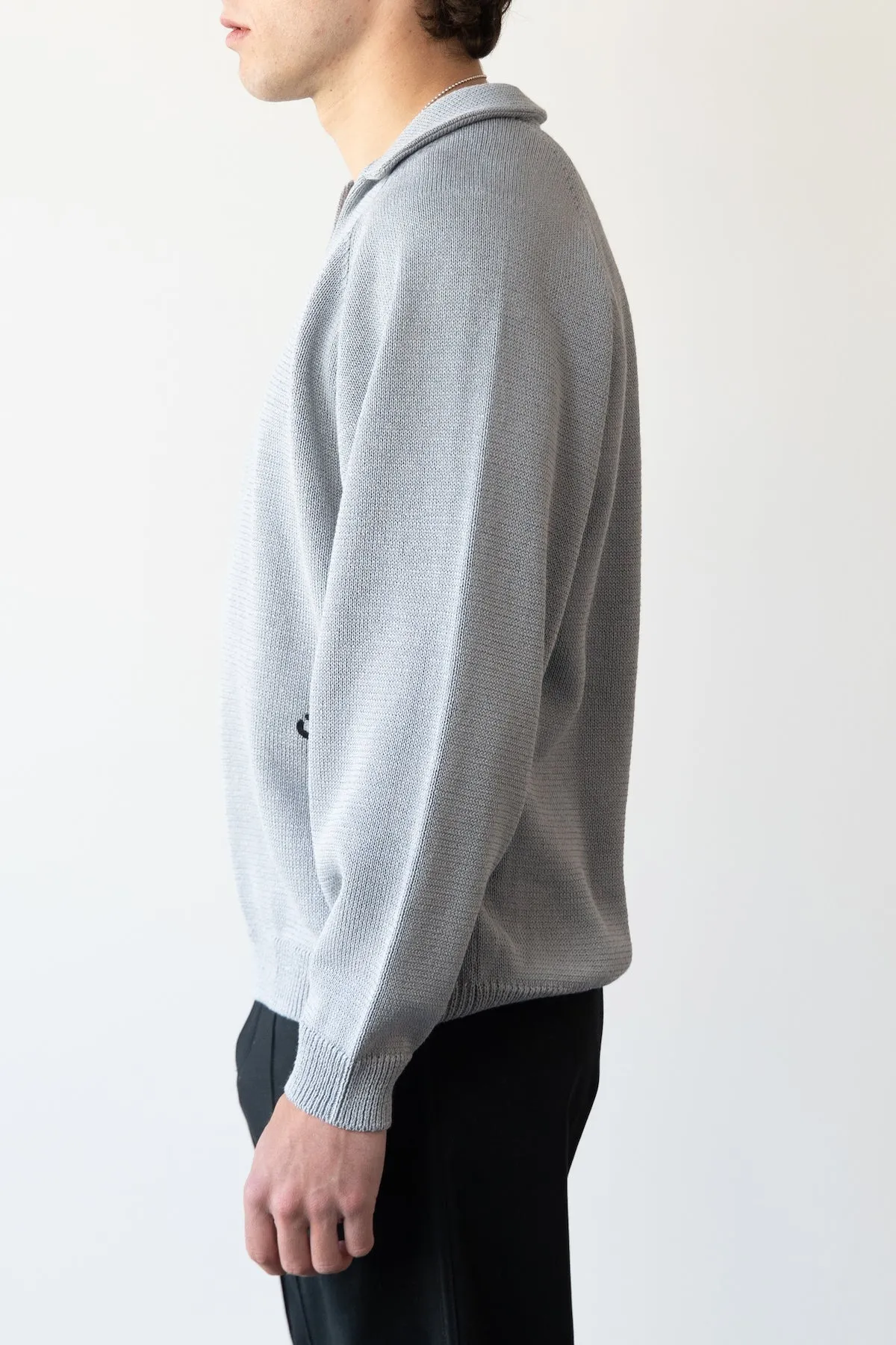 Skipper Neck Sweater - Grey