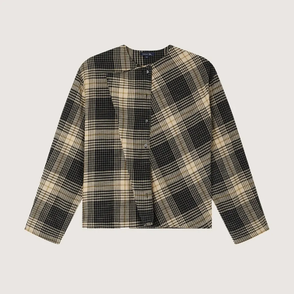 soeur  |Stripes Tartan Casual Style Long Sleeves Cotton Party Style