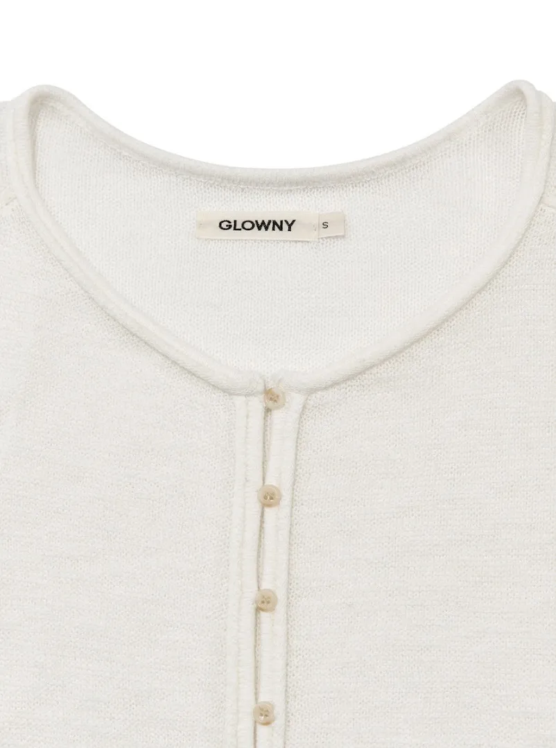 Spooning  |Linen Long Sleeves Cotton Logo Cardigans