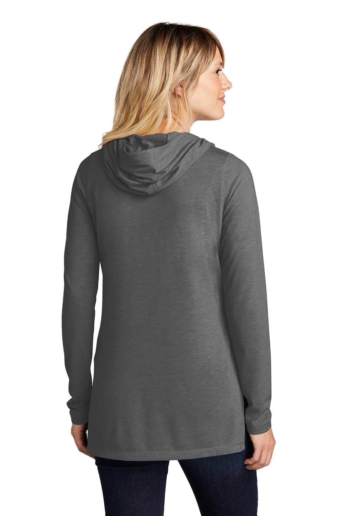 Sport-Tek Ladies PosiCharge Tri-Blend Long Sleeve Hoodie, Dark Grey Heather [Lucid Motors]