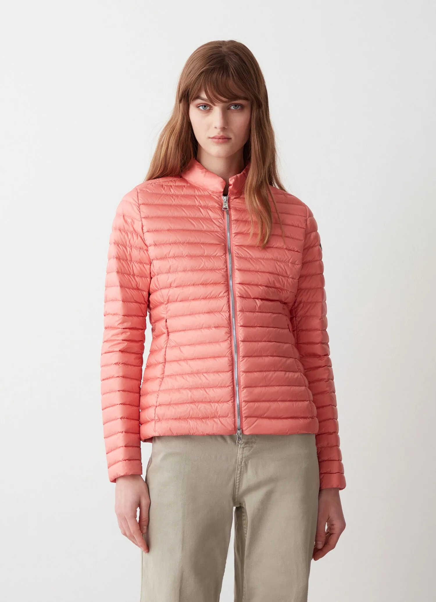 Sporty down jacket with padded collar-