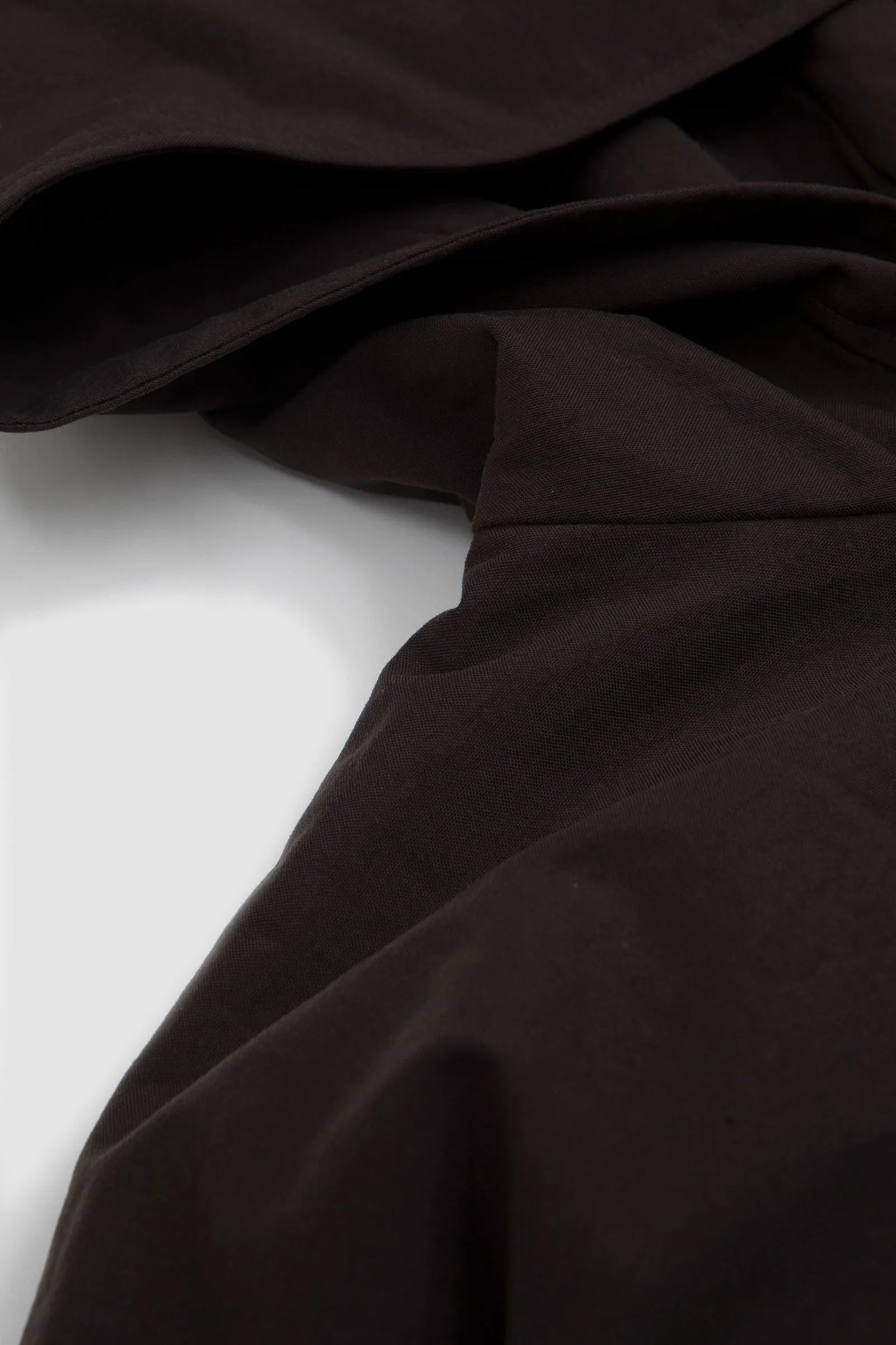 Still By Hand Nylon Ox Hooded Coat Brown