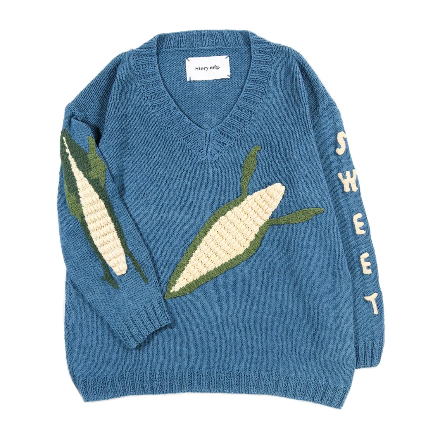 STORY MFG. KEEPING JUMPER BLUE CORN